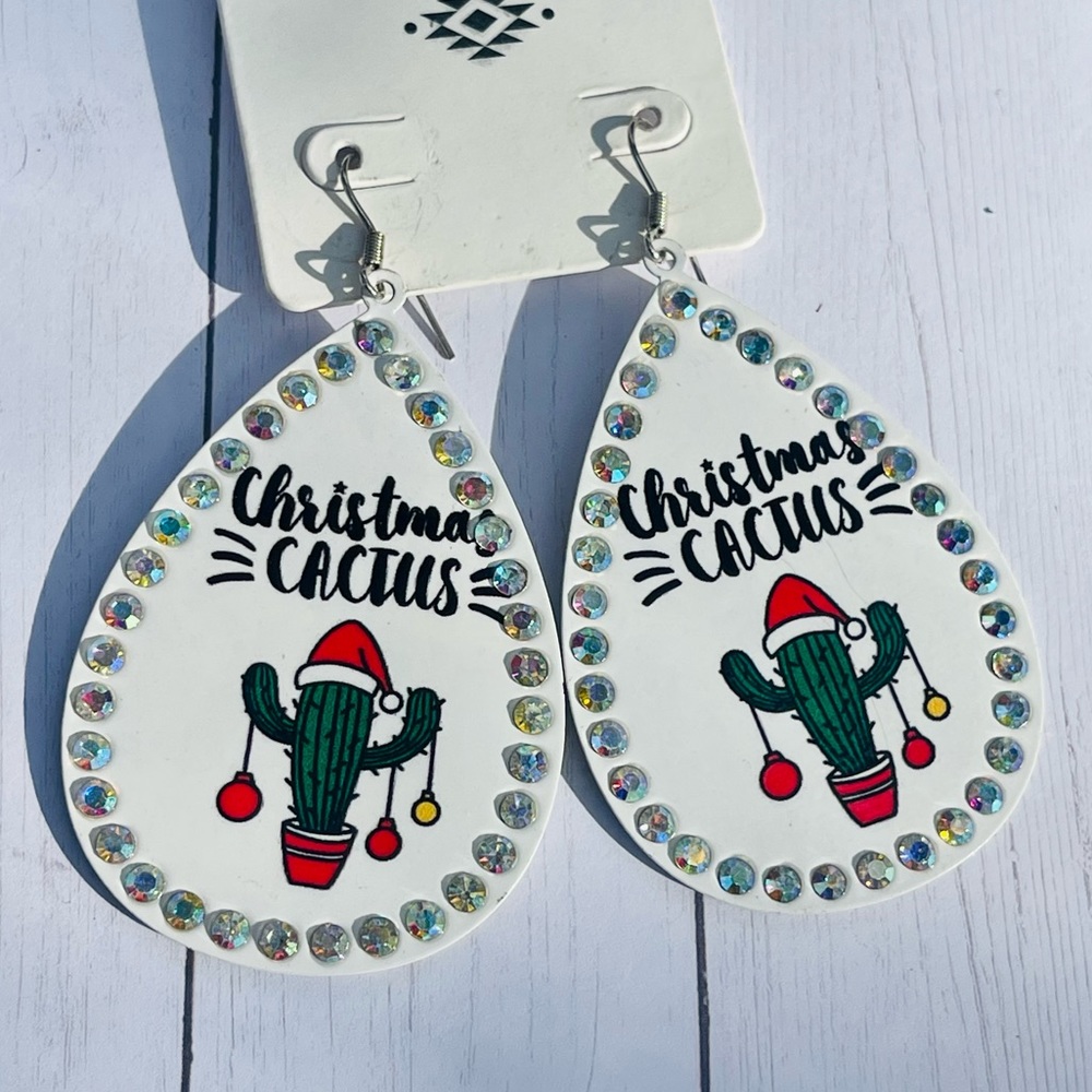 Christmas Cactus Earrings
